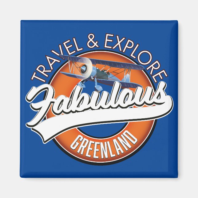 Imán viajar explorar fabuloso Groenlandia (Frente)