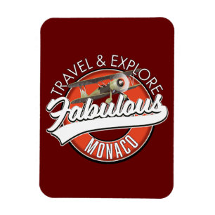 Imán viajar explorar fabuloso logotipo de Mónaco
