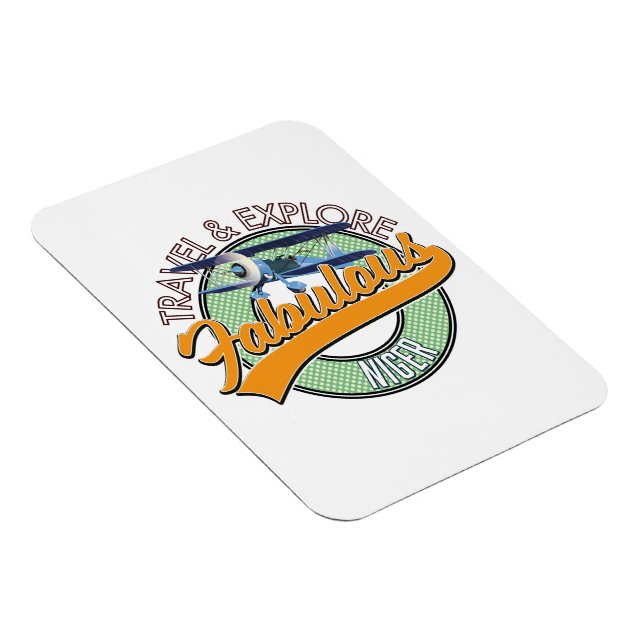 Imán viajar explorar fabuloso logotipo de Níger (Lado Derecho)