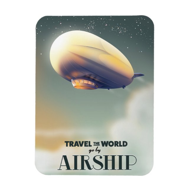 Imán Viajar por el mundo en Dirigible (Vertical)