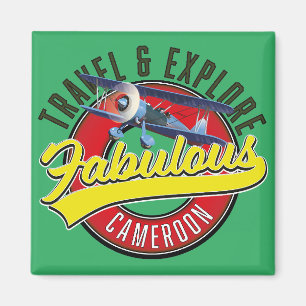 Imán Viajar y explorar el fabuloso logotipo de Camerún