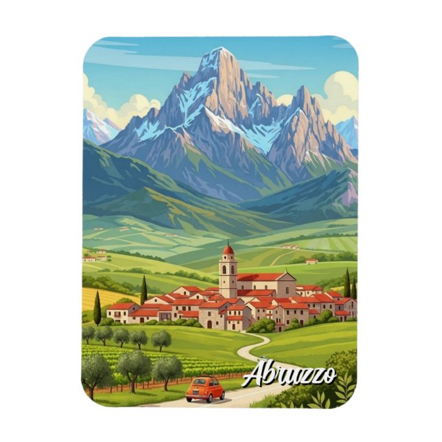 Imán Viaje a Abruzos Italia (Vertical)