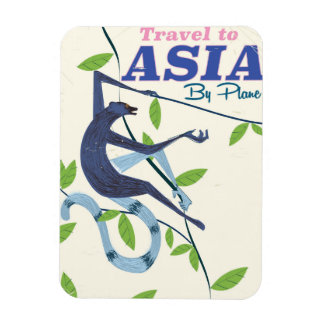 Imán Viaje a Asia Monkey Viaje impreso