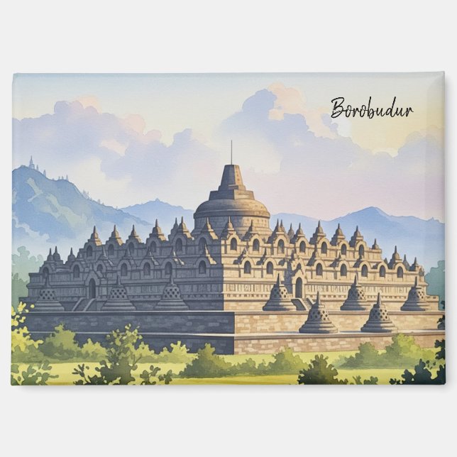 Imán Viaje a Borobudur Indonesia (Anverso)