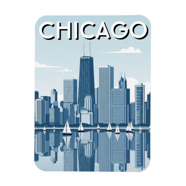 Imán Viaje a Chicago Illinois (Vertical)