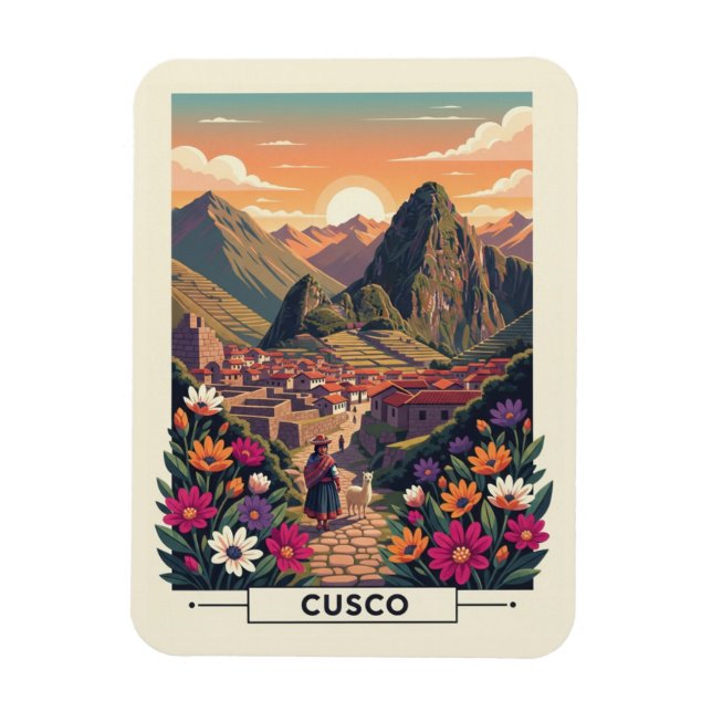 Imán Viaje a Cusco Perú (Vertical)