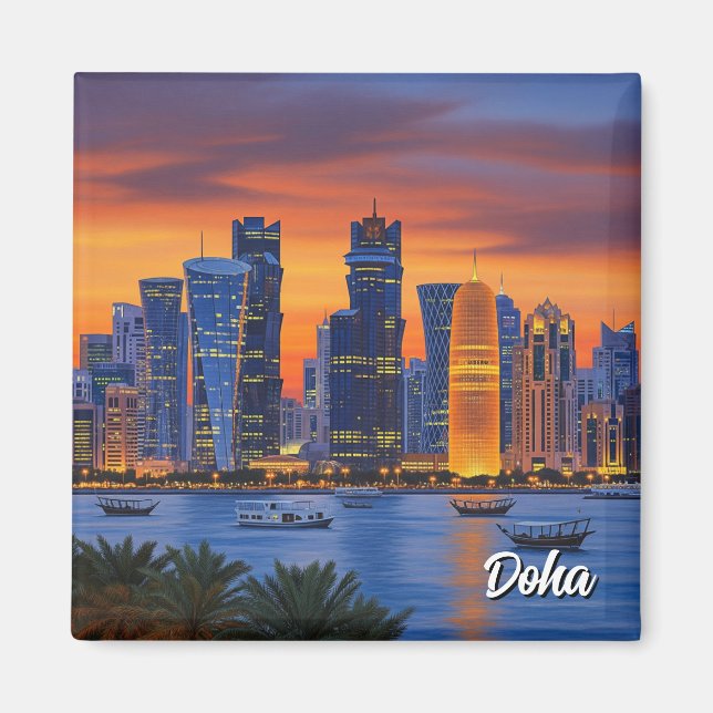 Imán Viaje a Doha Qatar (Frente)