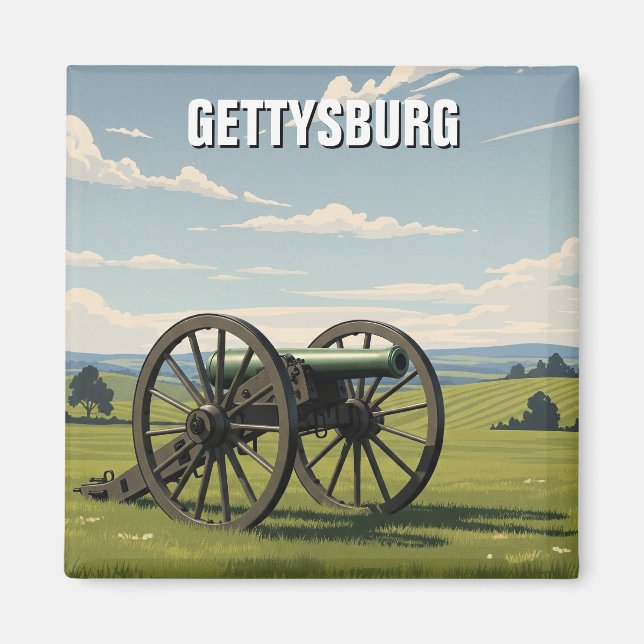 Imán Viaje a Gettysburg, Pensilvania (Frente)