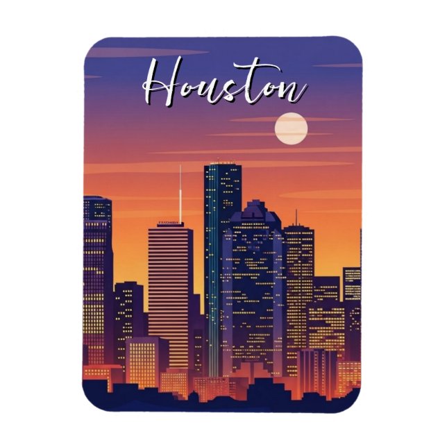 Imán Viaje a Houston Texas (Vertical)