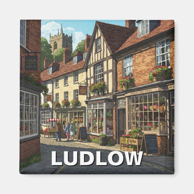 Imán Viaje a Inglaterra Ludlow (Frente)