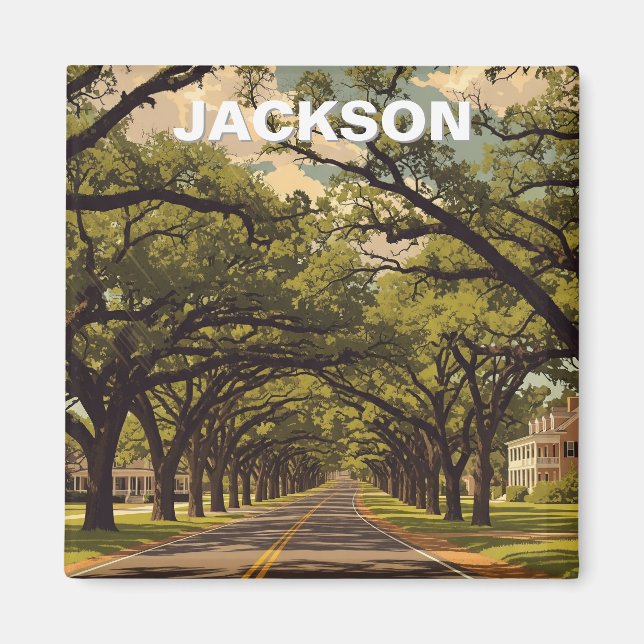 Imán Viaje a Jackson Mississippi (Frente)