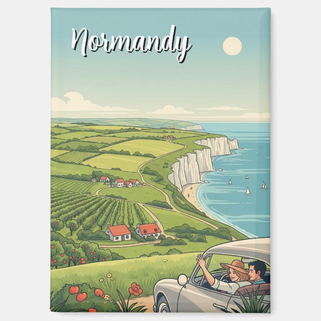 Imán Viaje a la antigua Normandía de Francia (Anverso)