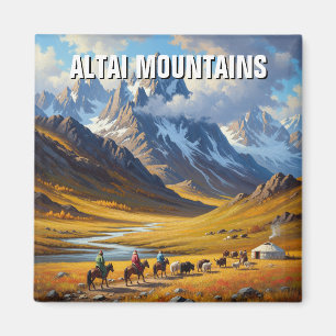 Imán Viaje a la montaña de Altai en Mongolia