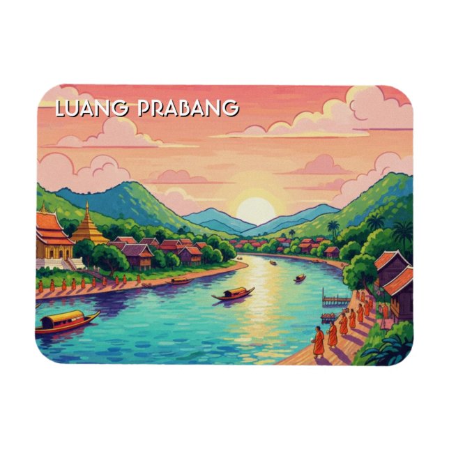 Imán Viaje a Laos Luang Prabang (Horizontal)