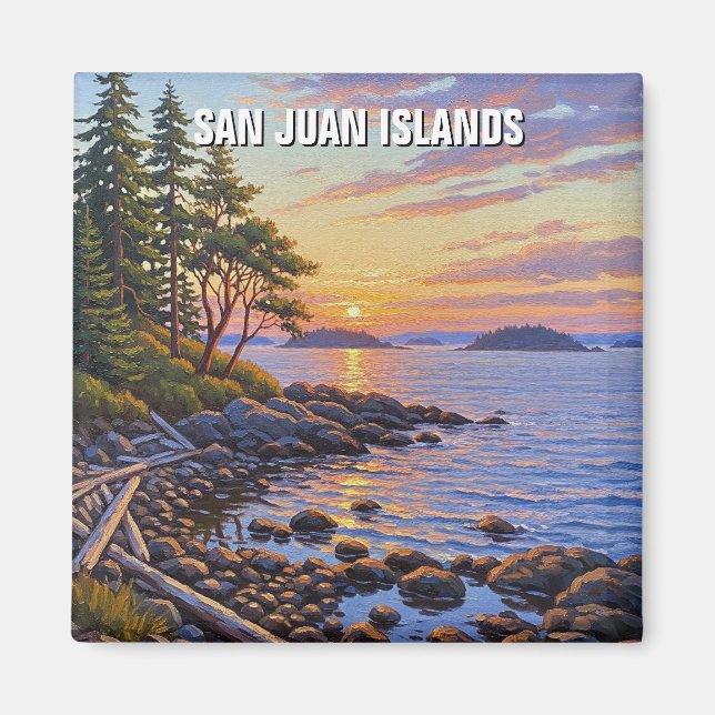 Imán viaje a las islas san juan de washington (Frente)