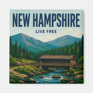 Imán Viaje a las Montañas Blancas de New Hampshire Nuev