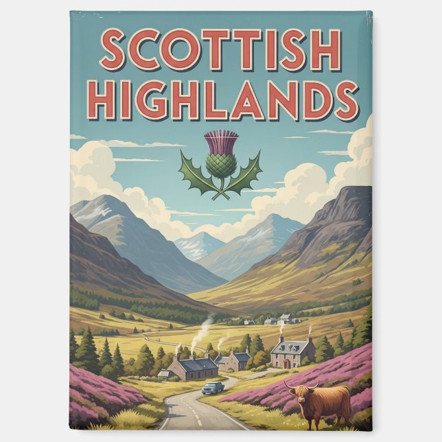 Imán Viaje a las tierras altas de Escocia (Anverso)