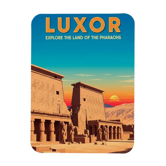 Imán Viaje a Luxor Egipto (Vertical)