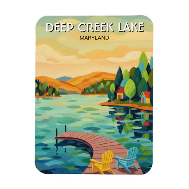 Imán Viaje a Maryland Deep Creek Lake (Vertical)