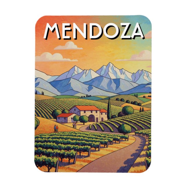 Imán Viaje a Mendoza Argentina (Vertical)