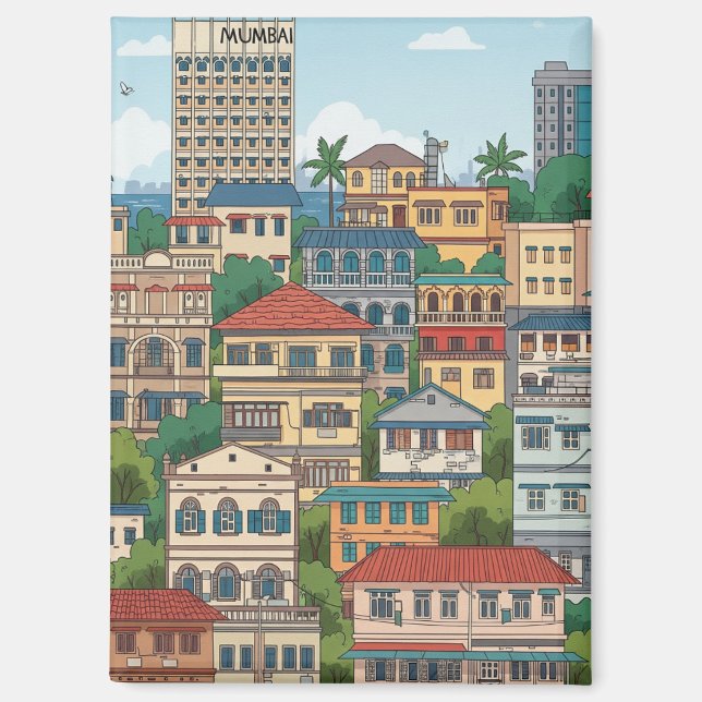 Imán Viaje a Mumbai India (Anverso)