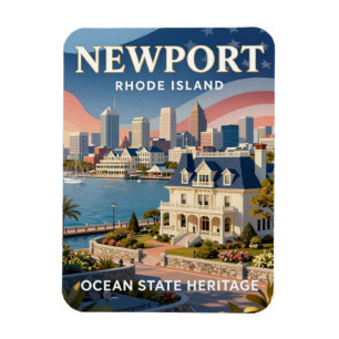 Imán Viaje a Newport Rhode Island Edad Dorada