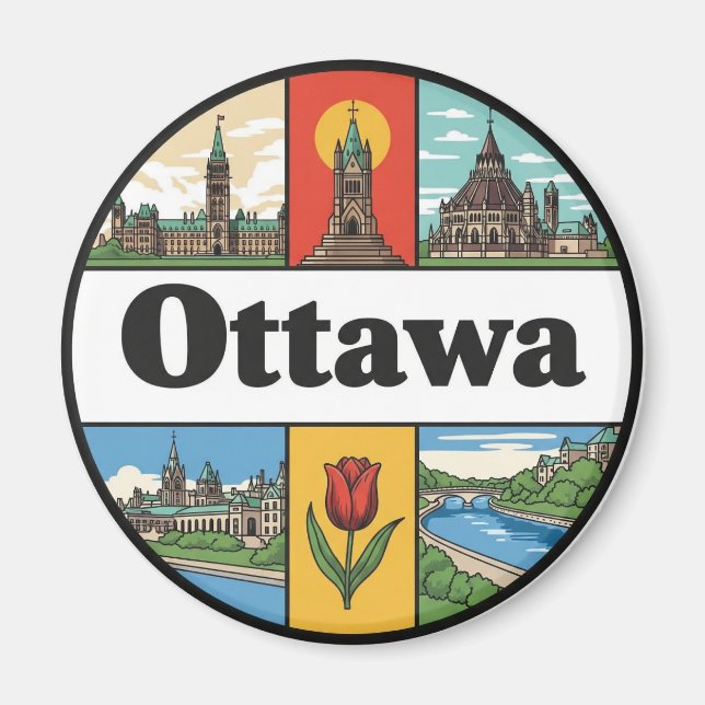 Imán Viaje a Ottawa Canadá (Frente)