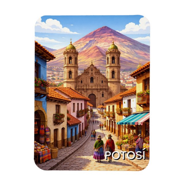 Imán Viaje a Potosí Bolivia (Vertical)