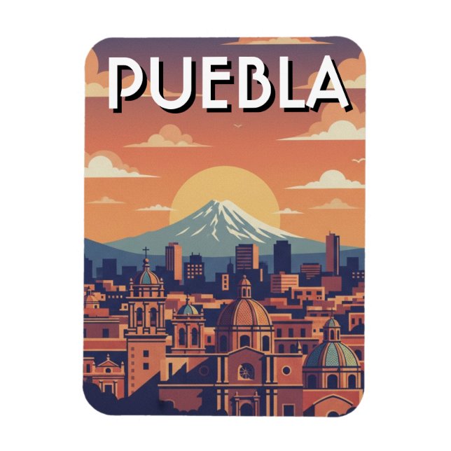 Imán Viaje a Puebla México (Vertical)