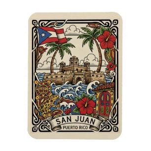 Imán Viaje a San Juan Viejo Puerto Rico