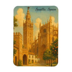 Imán Viaje a Sevilla España Andalucía Vintage