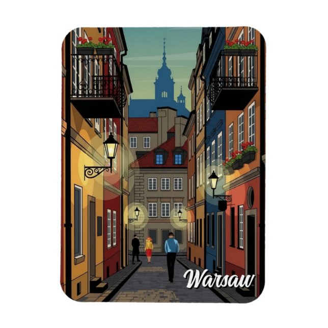 Imán Viaje a Varsovia Polonia (Vertical)