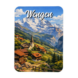 Imán Viaje a Wengen Suiza