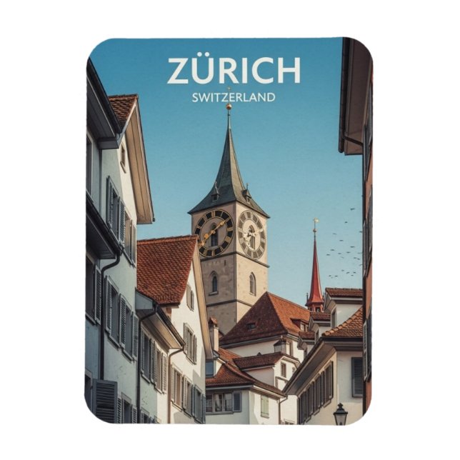 Imán Viaje a Zúrich Suiza (Vertical)
