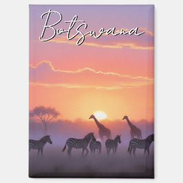 Imán Viaje al atardecer en Botswana