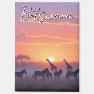 Imán Viaje al atardecer en Botswana