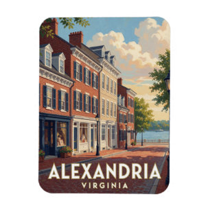 Imán Viaje al casco antiguo de Alexandria Virginia