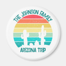 Imán Viaje al desierto de personalizado Cactus Sunset A