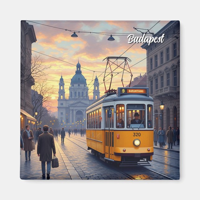 Imán Viaje al edificio del Parlamento de Budapest Hungr (Frente)