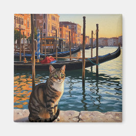 Imán Viaje al gato en Venecia Italia