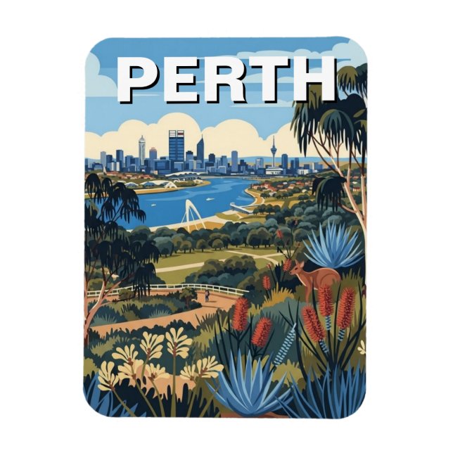Imán Viaje al Parque de los Reyes de Perth (Vertical)