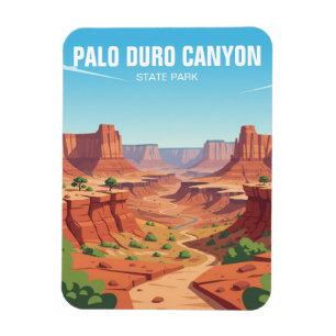 Imán Viaje al Parque Estatal del Cañón Palo Duro de Tex