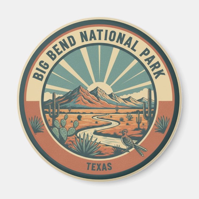 Imán Viaje al Parque Nacional Big Bend (Frente)