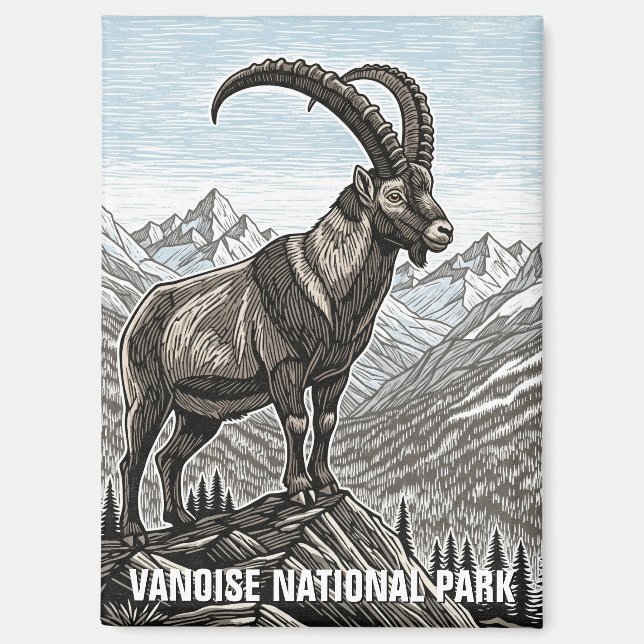 Imán Viaje al Parque Nacional de Vanoise Francia (Anverso)