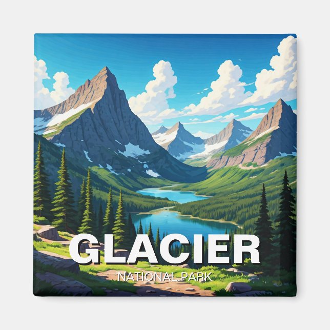 Imán Viaje al Parque Nacional del Glaciar (Frente)