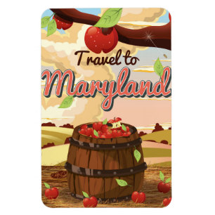 Imán Viaje al poster del viaje de Maryland