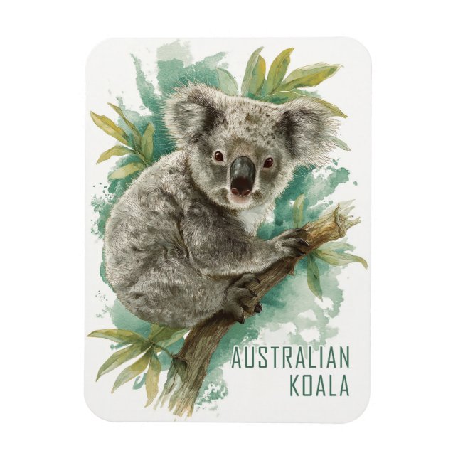 Imán Viaje australiano de Koala (Vertical)