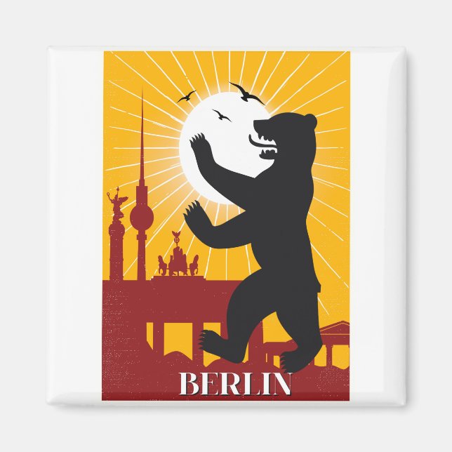 Imán Viaje de afiches de Berlín (Frente)