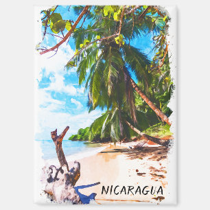Imán Viaje de aguas tropicales de Nicaragua Beach