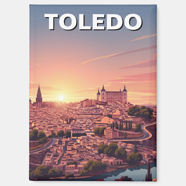 Imán Viaje de Alcázar en Toledo España (Anverso)